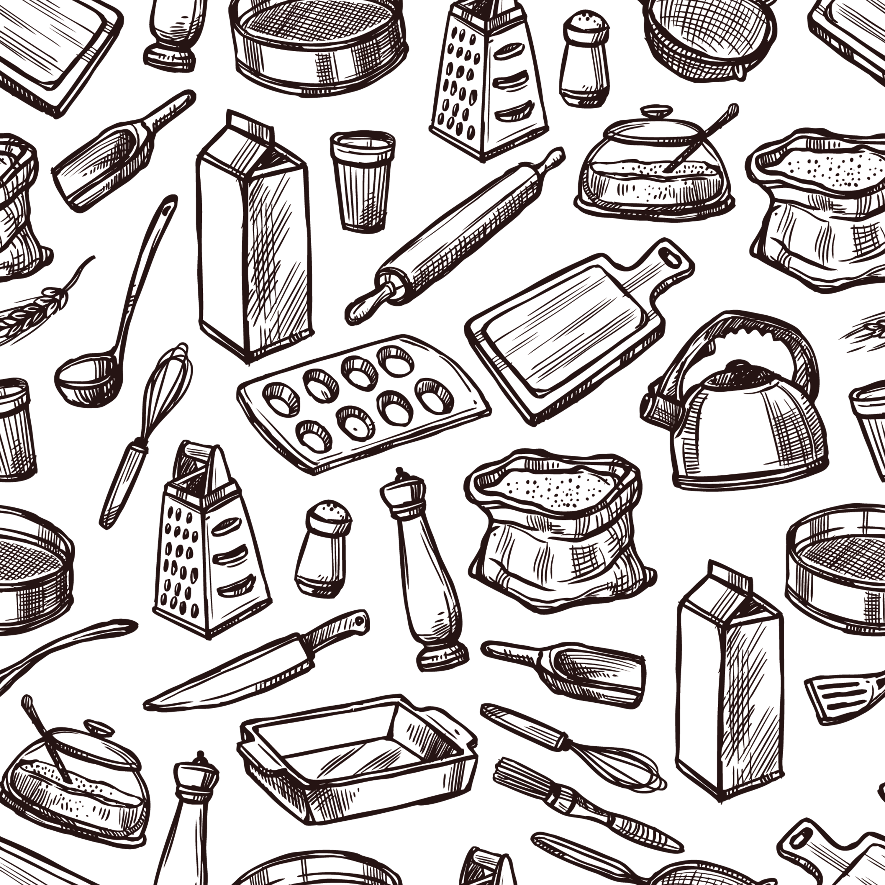 kitchen utensils background